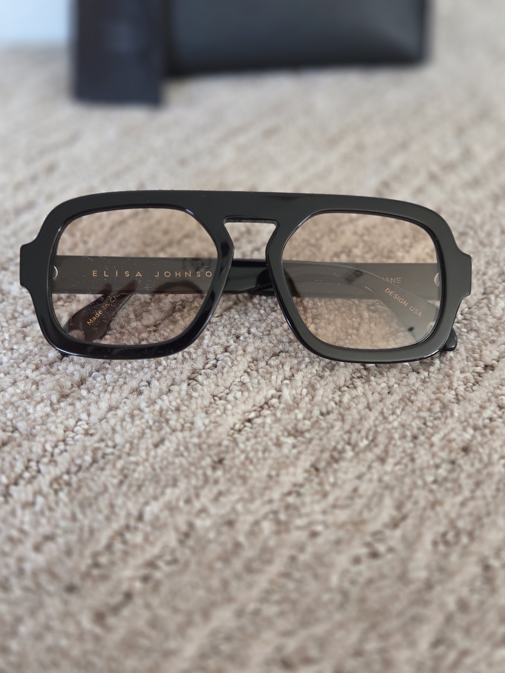Elisa Johnson Jane Gloss Black Sunglasses - Picture 5 of 5